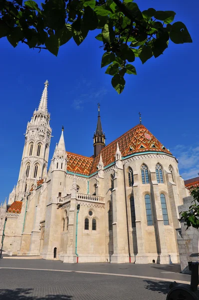 Facciata della chiesa di San Matteo a Budapest — Foto Stock