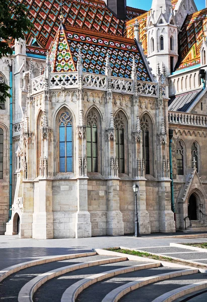 Podrobnosti o St pan Mattew církve v Budapešti — Stock fotografie
