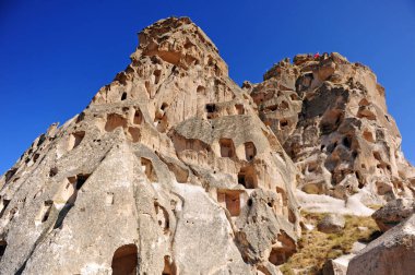 Türkiye 'nin Kapadokya vadisinde güzel kaya mağaraları