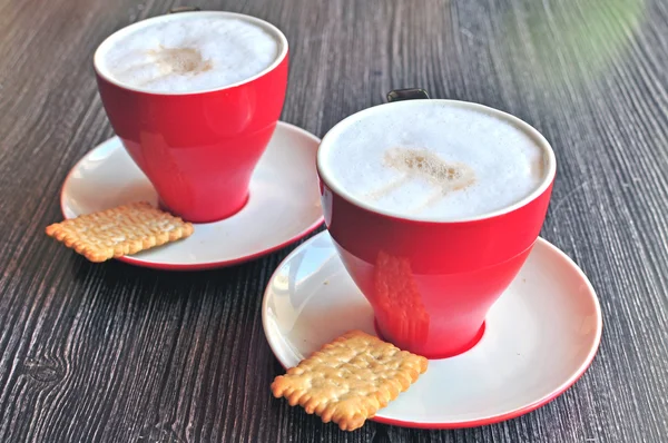 Cappucino with biscuits — Stock Photo, Image