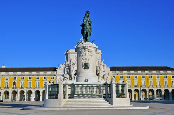 Handel square i Lissabon — Stockfoto