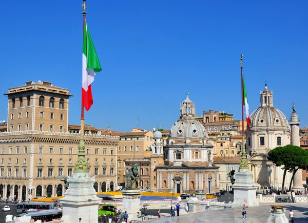 Praça de Veneza, Roma, Itália — Fotografia de Stock