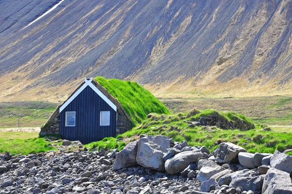 传统的冰岛小屋 — 图库照片