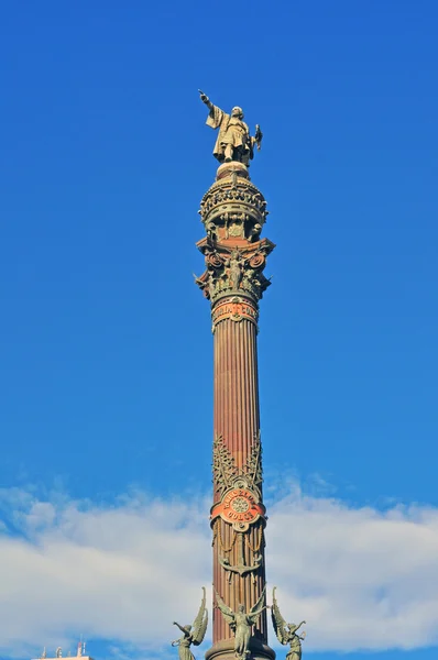 Estatua de Cristóbal Colón, Barcelona — Foto de Stock