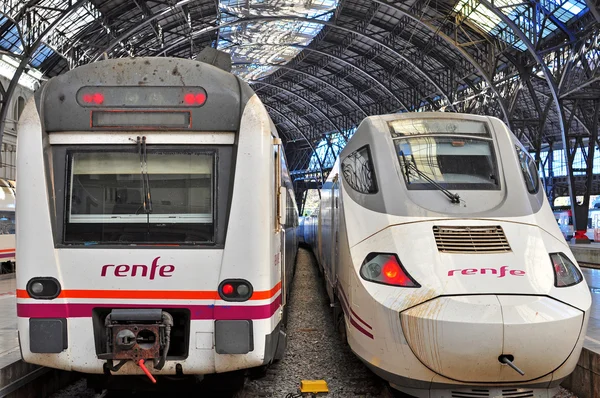 Treni Renfe a Barcellona — Foto Stock