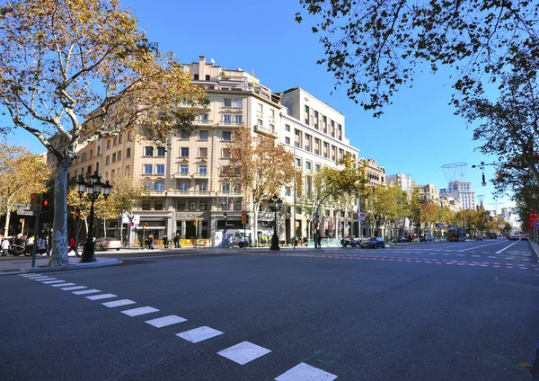 Barcelona avenue — Stock Photo, Image