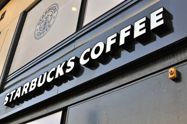 Starbucks kaffe tecken — Stockfoto