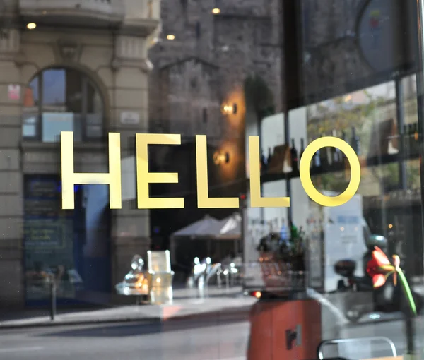 Hello sign — Stock Photo, Image