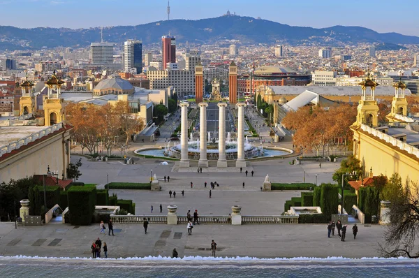 スペイン広場、バルセロナのスカイライン — ストック写真