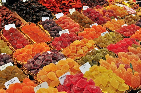 Dulces y frutas — Foto de Stock