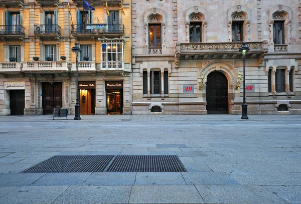 Lege straat in Barcelona oude stad — Stockfoto