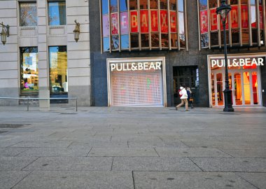Pull and Bear store, Barcelona, Spain  clipart