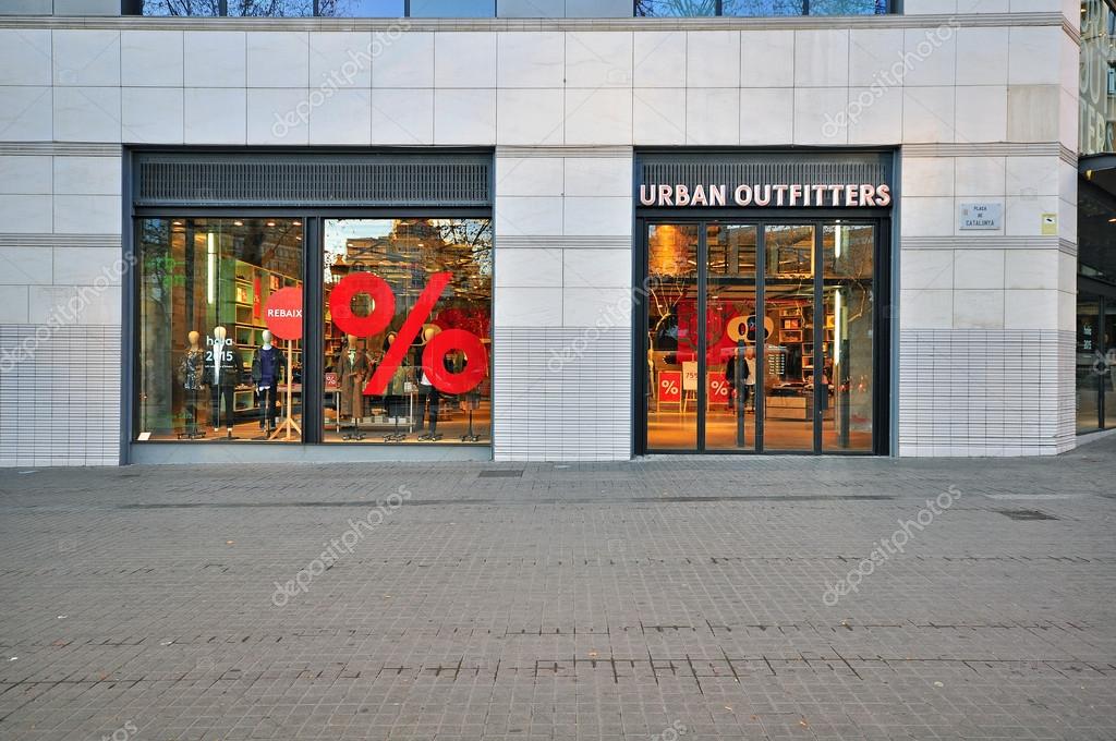 BARCELONA, SPAIN - JANUARY 17: Urban Outfitters store in the street of Barcelona city on January 17, 2015. Barcelona is the capital of Catalonia and second largest city of Spain.