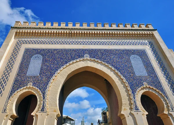 Mavi kapı, Fes — Stok fotoğraf