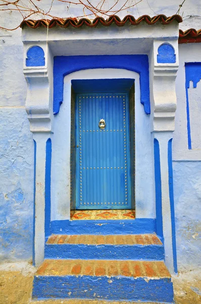 Casa blu a Chefchaouen — Foto Stock