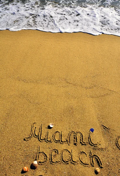 Znak Miami beach — Zdjęcie stockowe