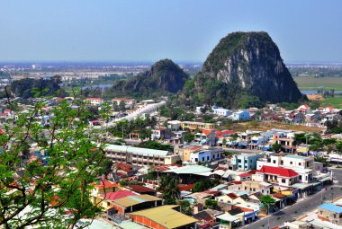 Panoramic view of Marble hills, Vietnam