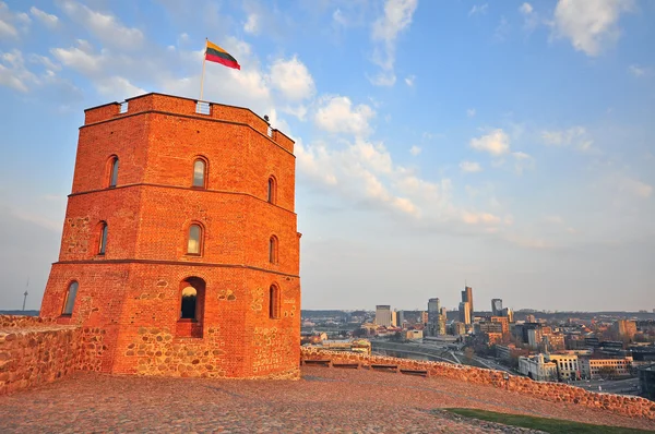 Şafak, sembol Vilnius Kulesi — Stok fotoğraf