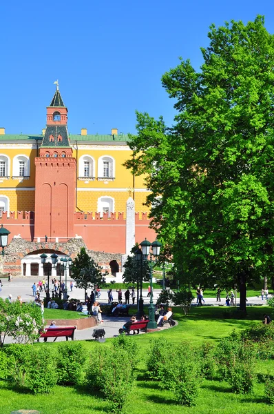 Kreml moskiewski ściany i ogrodu — Zdjęcie stockowe
