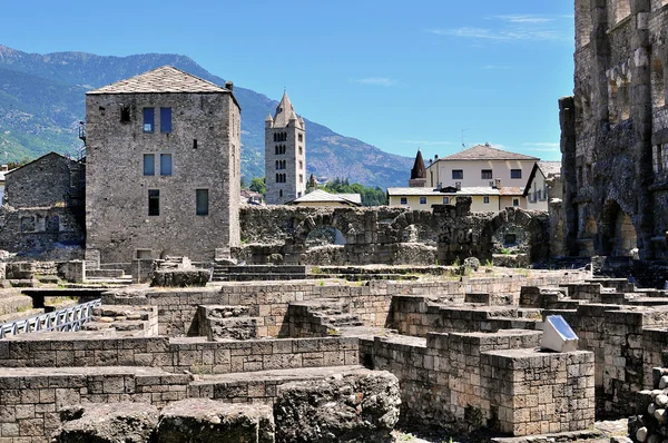 Starego miasta Aosta — Zdjęcie stockowe