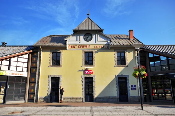 La fayet saint gervais Bahnhof — Stockfoto