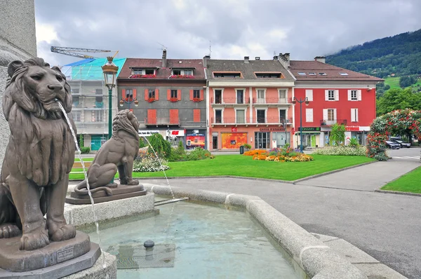 Sallanches stad, Frankrijk — Stockfoto