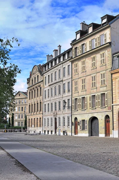 Empty street of Geneva city — Stock Photo, Image