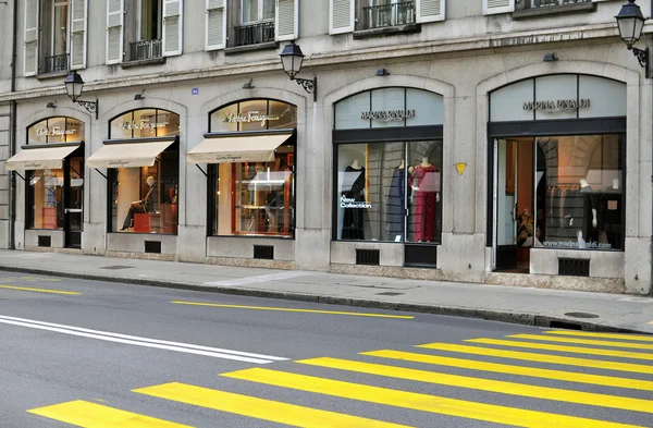 Shopping street, Geneva — Stock Photo, Image