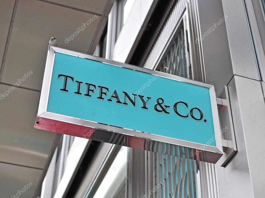 GENEVA, SWITZERLAND - SEPTEMBER 3: Logo of Tiffany & Co store in the store in Geneva on September 3, 2015. Tiffany&Co is an American worldwide luxury jewelry and specialty retailer