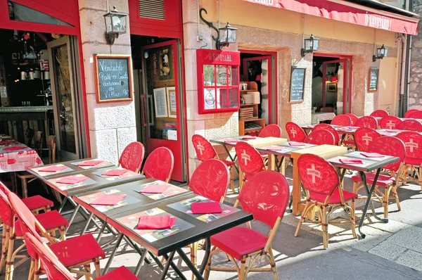 French restaurant, Haute Savoie Stock Image