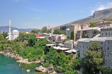 Tarihi merkezinde, eski şehir Mostar, Bosna görünümünü