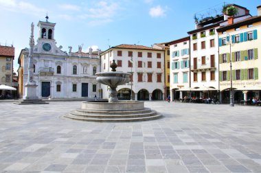 View of the main square of Udine historical centre