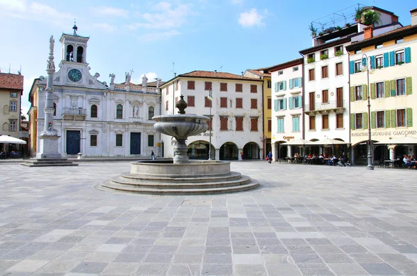 View of the main square of Udine historical centre Royalty Free Stock Images