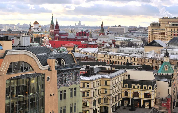 Ovanifrån av den historiska stadskärnan i Moskva — Stockfoto