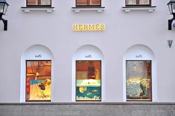 Fachada de Hermes tienda insignia en Moscú — Foto de Stock