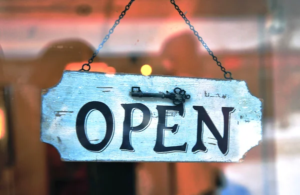 Open sign view — Stock Photo, Image