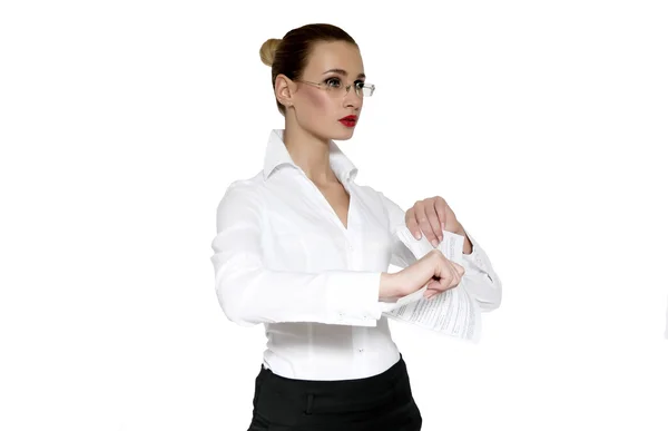 iş kadını belgeleri yırtılma.