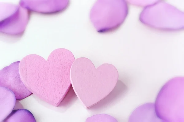 Lilac hearts — Stock Photo, Image