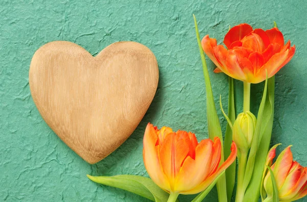 Wooden heart — Stock Photo, Image