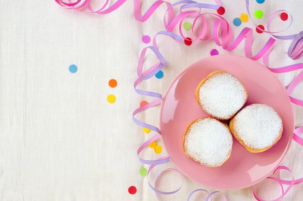 Rosquillas en plato — Foto de Stock