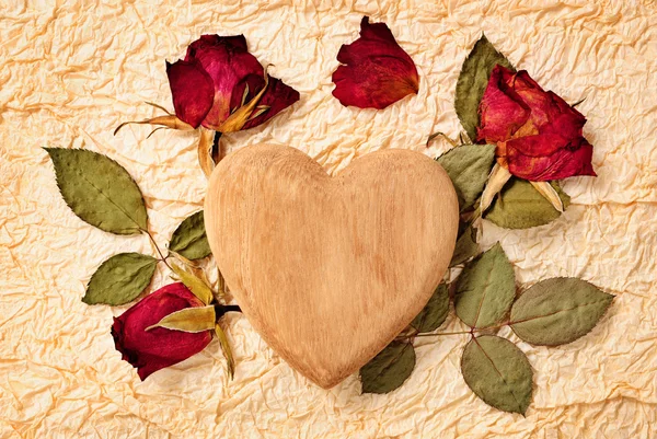 Heart and roses — Stock Photo, Image