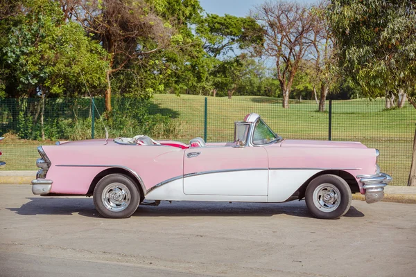 Bahçe de yol büyük görünümü klasik vintage retro otomobil park