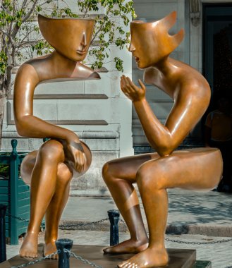 Sanatsal Soyut insanlar Küba Havana şehir şekilde bronz