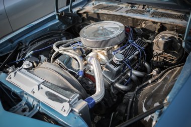 old vintage retro classic car engine