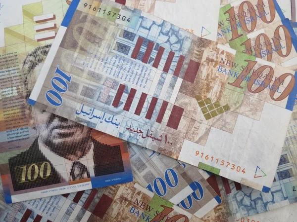 Banknoty w nominałach 100 Nis Obrazy Stockowe bez tantiem