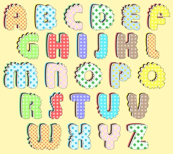 Alphabet joyeux pour enfants — Image vectorielle