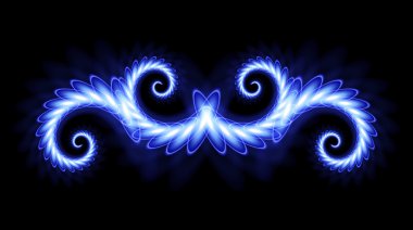 Neon mavi rengi dekorasyon olarak kullanılmak üzere bir tasarım öğesi olarak. Neon siyah bir arka plan degrade desen. Üniversal kullanma. Vektör çizim