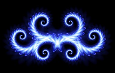 Neon mavi rengi dekorasyon olarak kullanılmak üzere bir tasarım öğesi olarak. Neon siyah bir arka plan degrade desen. Üniversal kullanma. Vektör çizim