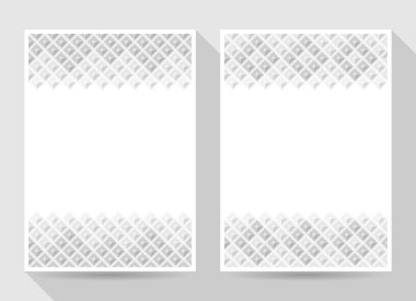 Arka plan deseni farklı elmas parlaklığı, degrade gri rhombus. Desen dağ, kare. Düzen A4