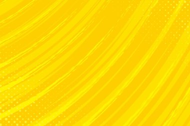 Düz dizayn sarı çizgi roman arka planı ve metin için boşluk. Hareket çizgileri. Reklam tasarımı, el ilanları, broşürler, web siteleri için şablon. Kağıt, tekstil, poster ve afiş basmak için kullan